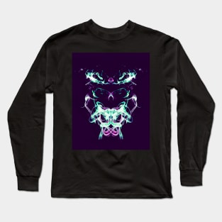 Abstract smoke trail creation of a ghostly head with tentacle mouth Long Sleeve T-Shirt